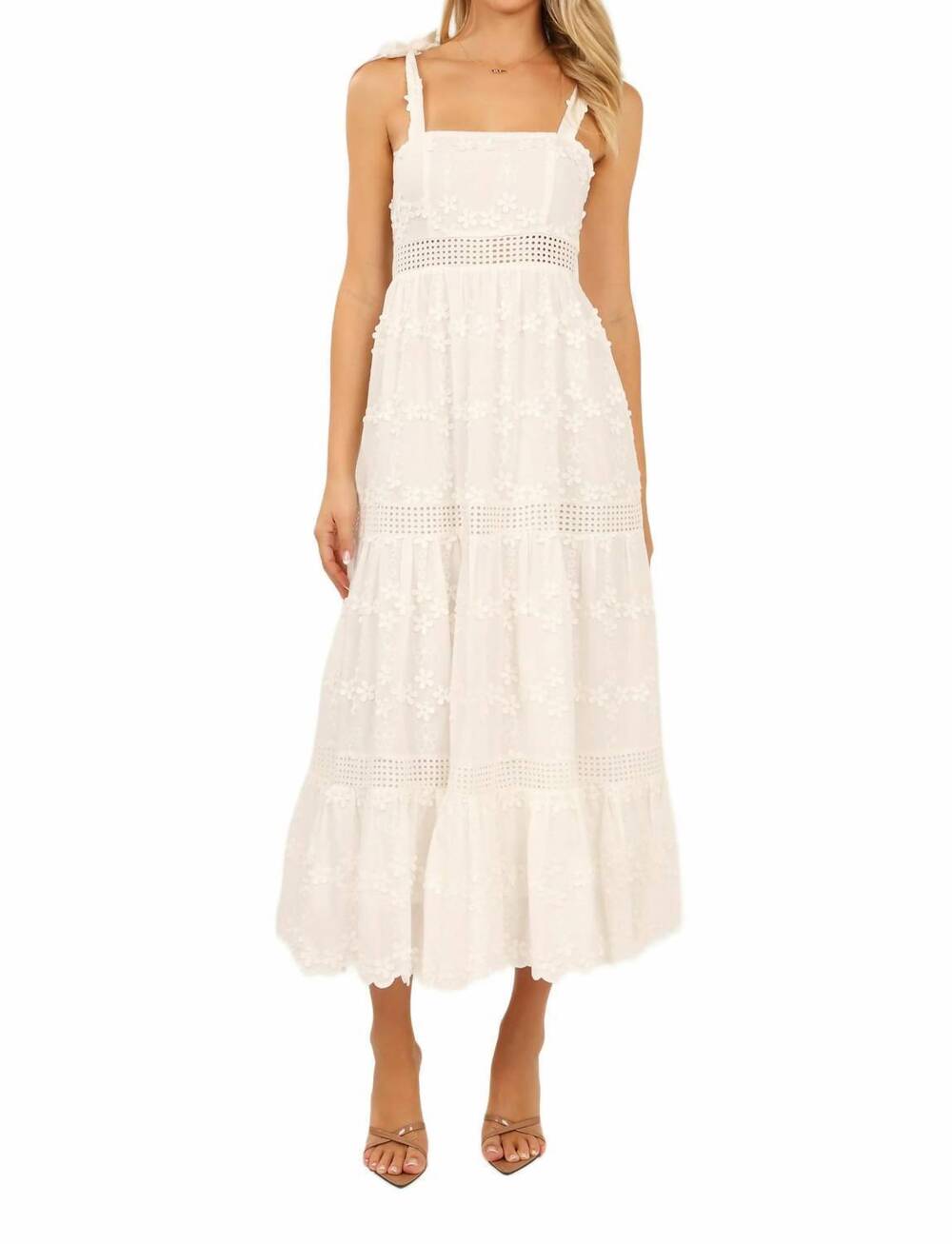 NEW BTB LOS ANGELES talia floral maxi dress in white